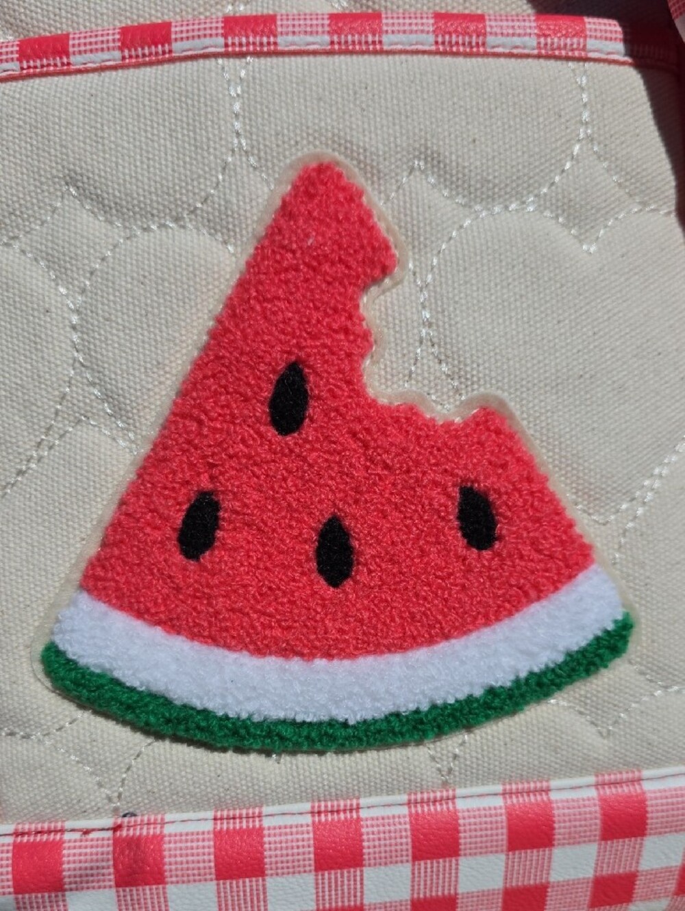 Betsey Johnson Beige & Pink Watermelon Laptop Bag 🍉 - Picture 9 of 9